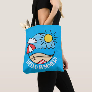 Bolso De Tela Hola, verano 2
