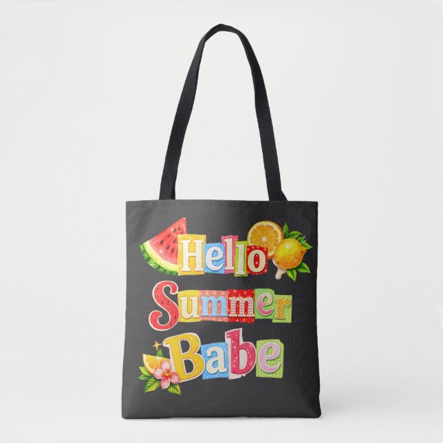 Bolso De Tela Hola verano nena (Anverso)