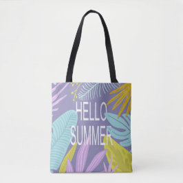 Bolso De Tela Hola verano Tropical Pastel deja Tote