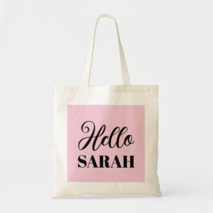Bolso De Tela Hola y tu nombre