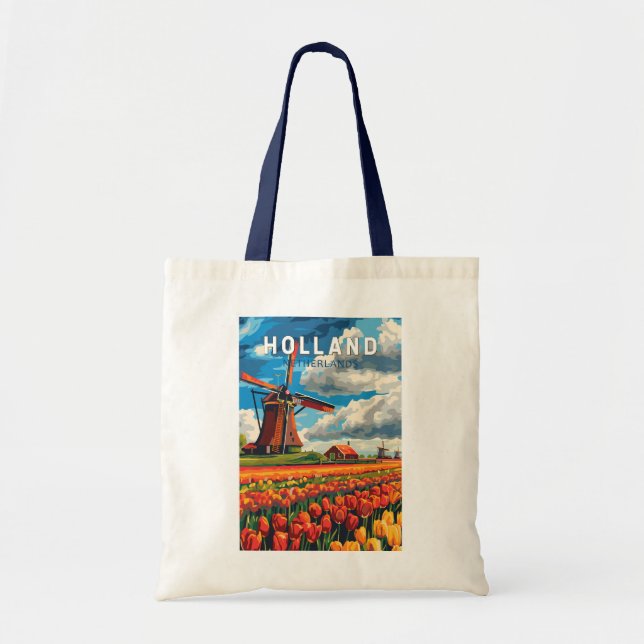 Bolso De Tela Holanda Holanda Viajes de arte (Frente)