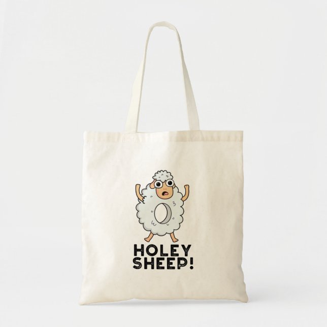 Bolso De Tela Holey Sheep Funny Animal Pun (Frente)