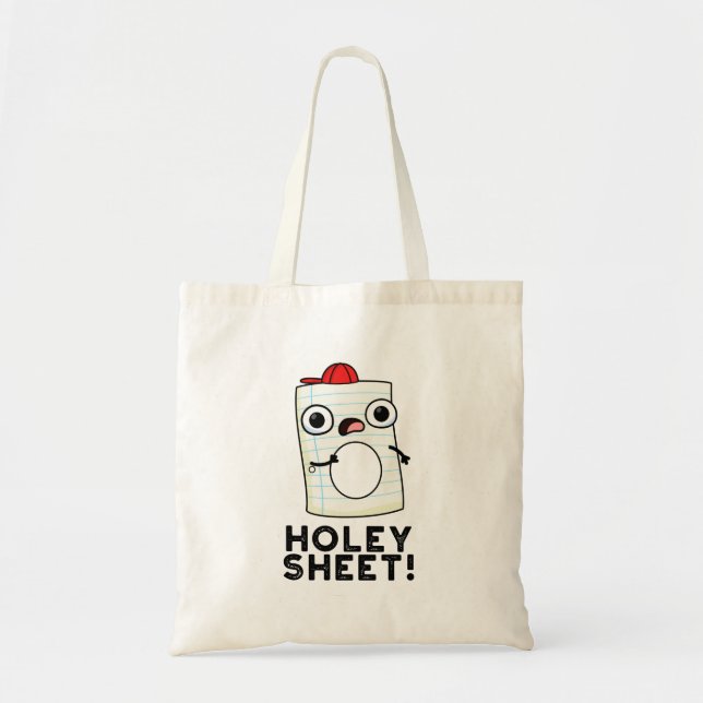 Bolso De Tela Holey Sheet Funny Paper Pun (Frente)