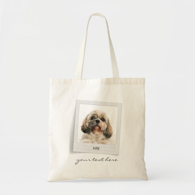 Bolso De Tela Holidays Pet Birthday Photo Frame Personalized (Frente)