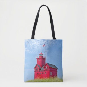 Bolso De Tela Holland Michigan Gran Faro Rojo