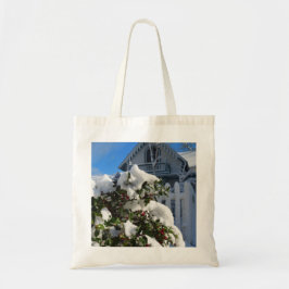 Bolso De Tela Holly Berries en la nieve - Viñedo de Martha