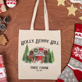 Bolso De Tela Holly Berry Hill Tree Farm