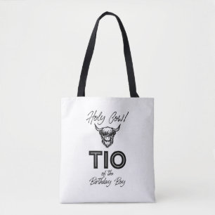 Bolso De Tela Holly Cow Tio Del Niño De Cumpleaños Highland Cow