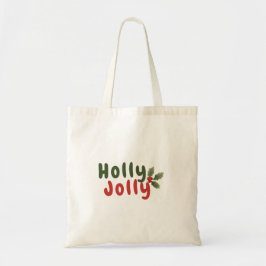 Bolso De Tela Holly Jolly - Fiesta festiva con icono holly