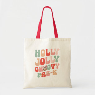Bolso De Tela Holly Jolly Navidades profesor de pre-k