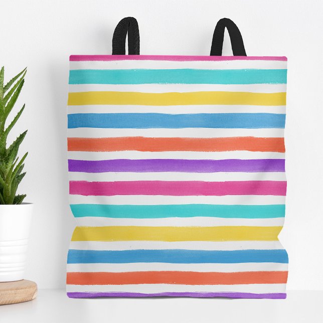 Bolso De Tela Holly Jolly Stripes (Subido por el creador)