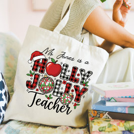 Bolso De Tela Holly Jolly Teacher Tote Bag