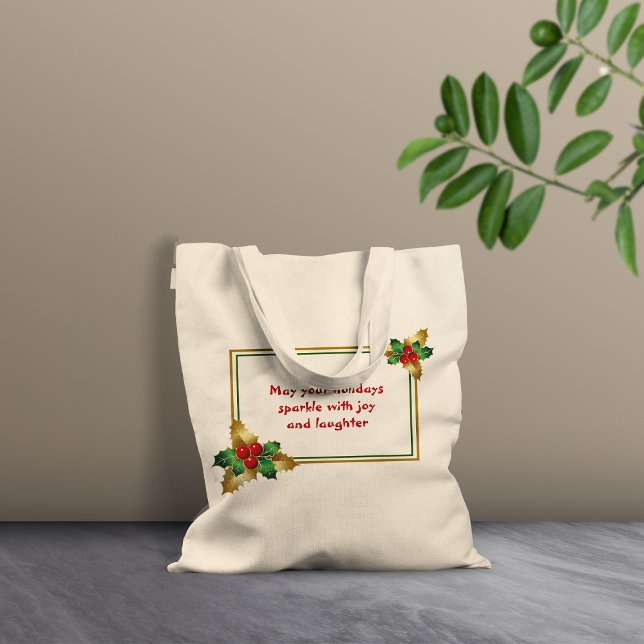 Bolso De Tela Holly Navidades Plant frame Tote Bag (Subido por el creador)