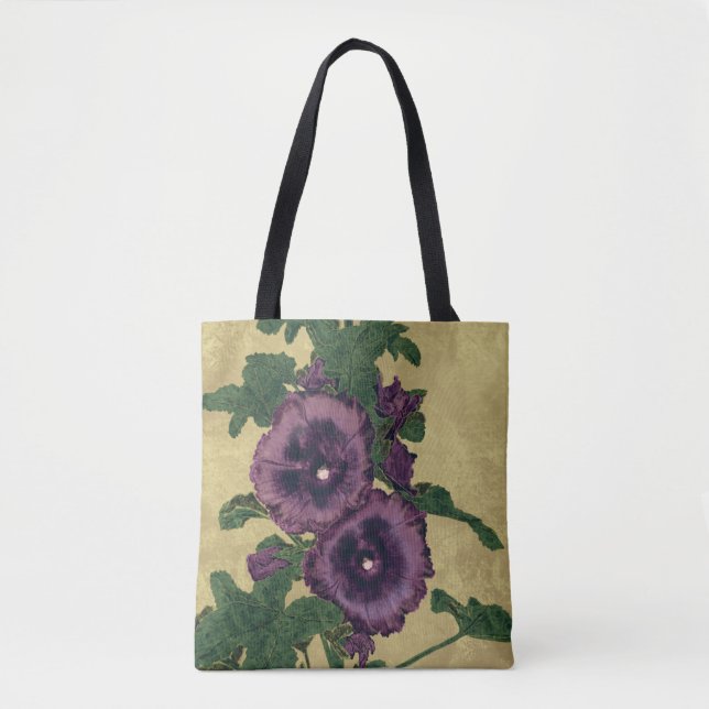 Bolso De Tela Hollyhocks Tote Bag (Anverso)