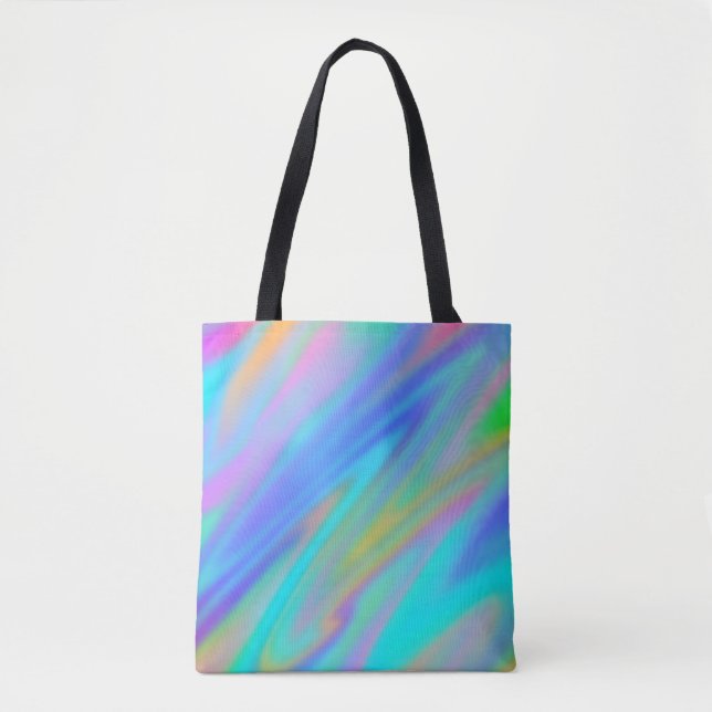 Bolso De Tela Holograma lujoso de lujo azul violeta (Anverso)