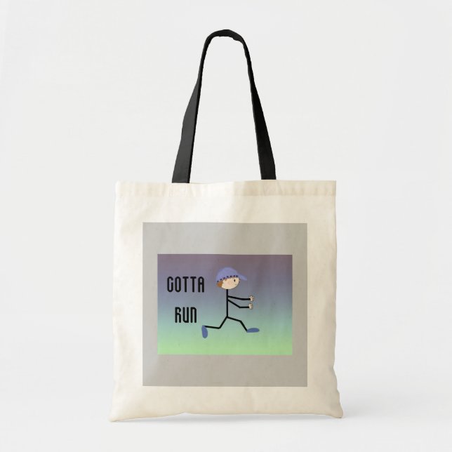 Bolso De Tela Hombre Corriendo (Frente)