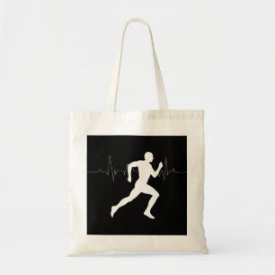 Bolso De Tela Hombre corriendo corre la línea de Siluette HeartB