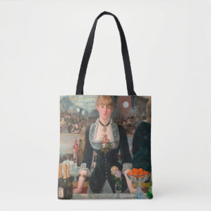Bolso De Tela Hombre de bar parisino malhumorado Manet Un bar en