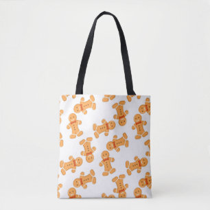 Bolso De Tela Hombre de jengibre marrón sobre blanco