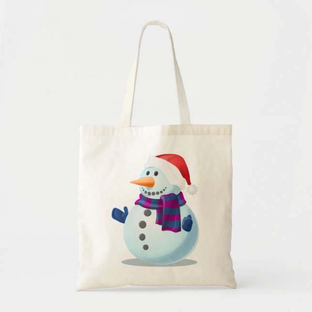 Bolso De Tela hombre de nieve (Frente)