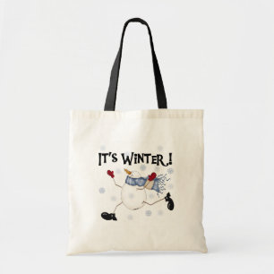 Bolso De Tela Hombre de nieve es invierno