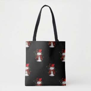 Bolso De Tela Hombre de nieve malhumorado en Navidades de tercio