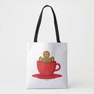 Bolso De Tela Hombre De Pan De Gengibre Relajándose En La Copa R
