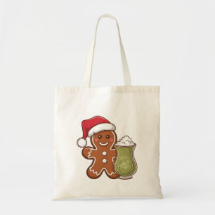 Bolso De Tela Hombre de pan de jengibre sostiene a Navidades de