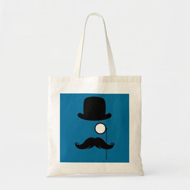 Bolso De Tela Hombre de Stache del bigote del bigote (Frente)