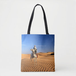 Bolso De Tela Hombre del desierto en un tote de camello