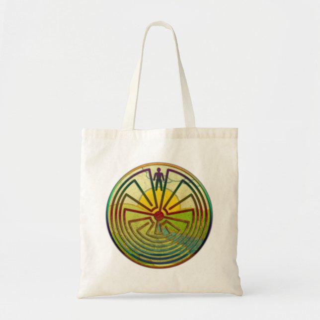 Bolso De Tela HOMBRE EN EL MAZE paisaje + tu entorno (Frente)