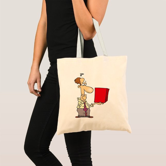Bolso De Tela Hombre Mirando Una Caja (Subido por el creador)