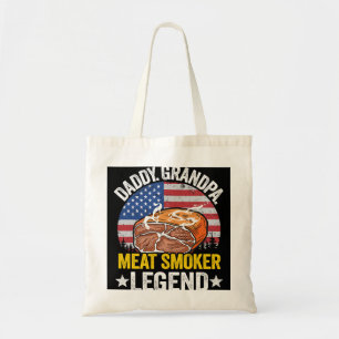 Bolso De Tela Hombre Papi Abuelo Carne Fumador Leyenda Brisket D