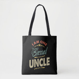 Bolso De Tela Hombre, soy un regalo de tío bendecido