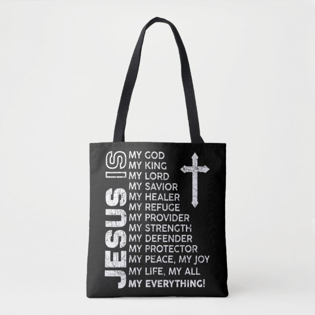 Bolso De Tela Hombres Cristianos Niños Jesús Camiseta (Anverso)