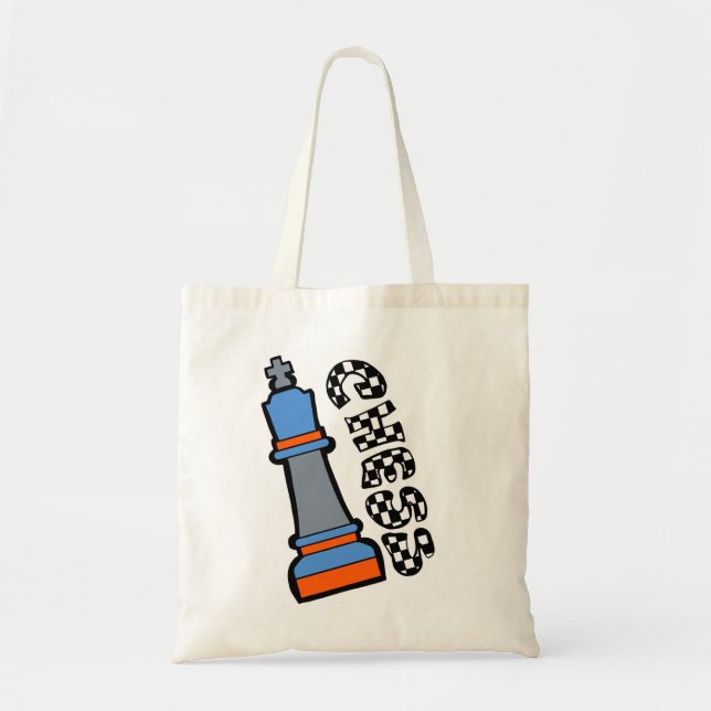 Bolso De Tela hombres de ajedrez (Frente)