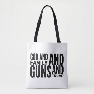 Bolso De Tela Hombres, Dios Y Familia, Pistolas Y Trump Por Patr