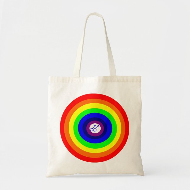 Bolso De Tela Hombres gay redondean el presupuesto arcoiris a la (Frente)