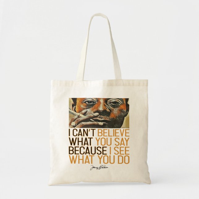 Bolso De Tela Hombres Mujeres James Baldwin Regalos Para Los Fan (Frente)
