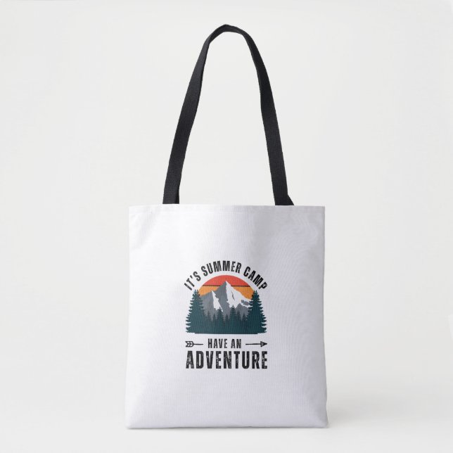Bolso De Tela Hombro de aventura de montaña retro de la cosecha  (Anverso)