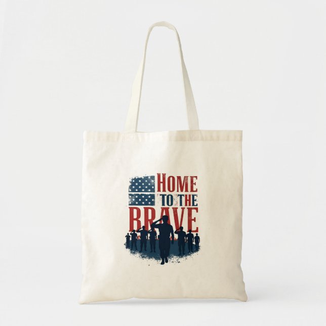 Bolso De Tela Home of the Brave Salute Tee (Frente)