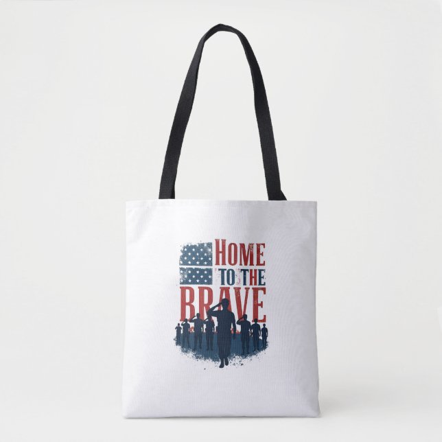 Bolso De Tela Home of the Brave Salute Tee (Anverso)