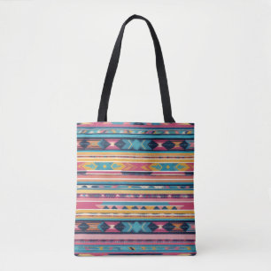 Bolso De Tela Homenaje abstracto nativo americano S13