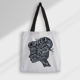 Bolso De Tela Homeschool Mama Cita Perfil de Silhouette Tote Bag