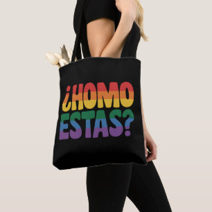 Bolso De Tela Homo Estas Divertido Español Mexicano Aliado Gay L