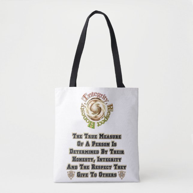 Bolso De Tela Honestidad Integridad Respeto MXT (Anverso)