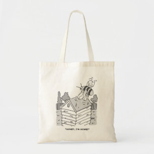 Bolso De Tela Honey Bee regresa a su Beehive. Divertido