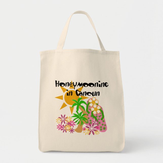 Bolso De Tela Honeymooning en Cancun (Frente)