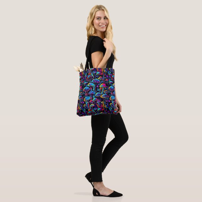 Bolso De Tela Hongos bioluminiscentes retro (Puesto)