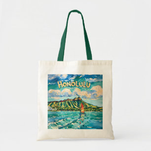 Bolso De Tela Honolulu Hawái Paisaje Viaje Vintage Van Gogh